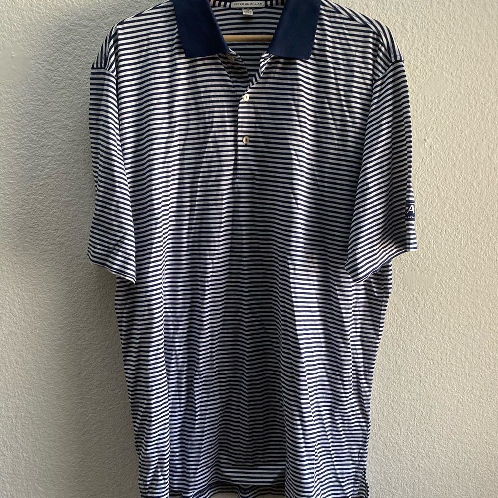 Advocare Peter Millar Collegiate Stripe Polo Shirt Short Sleeve MC0CK02 Men's XL